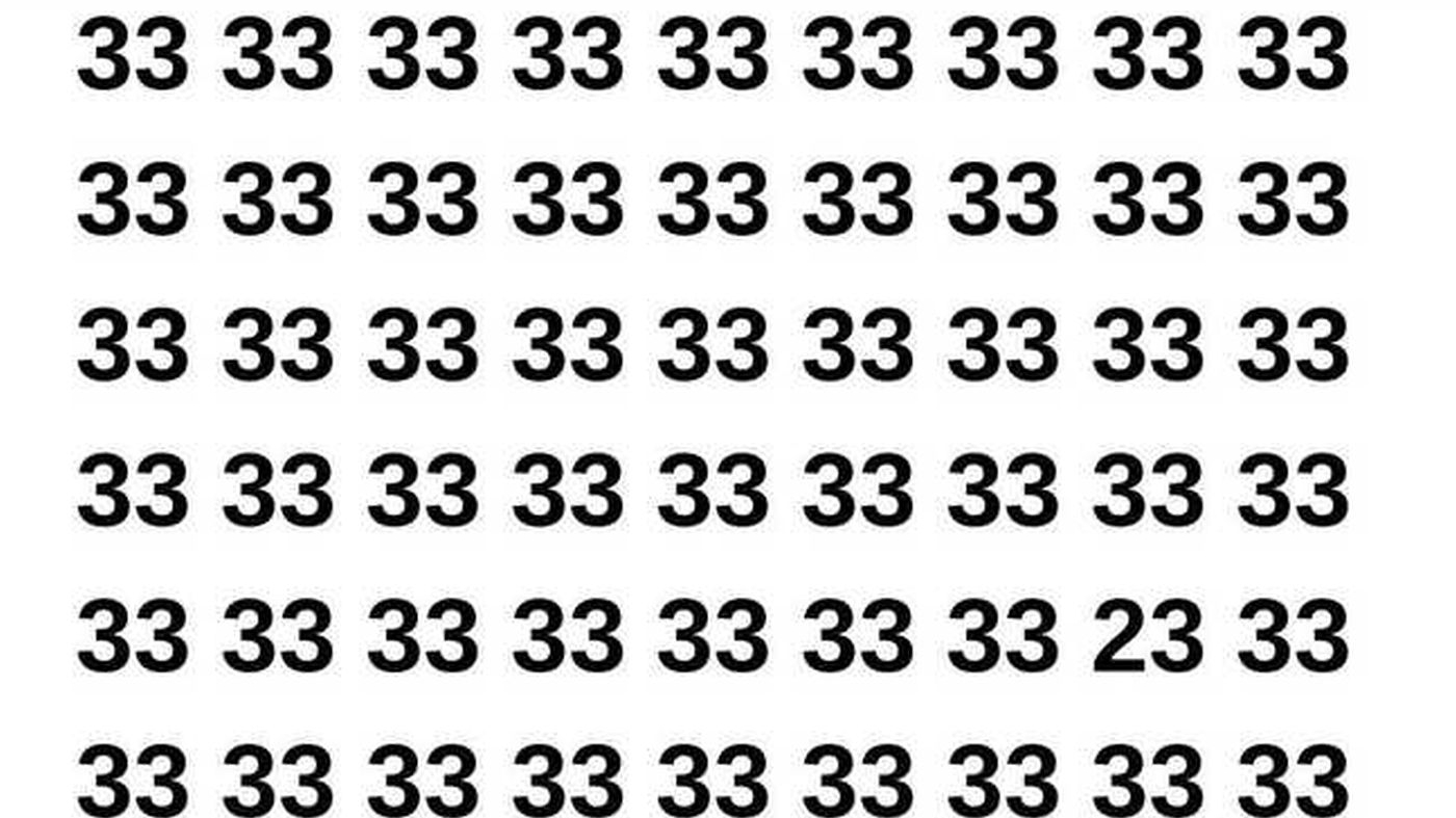 Test de perspicacitate | Găsiți numărul 23 ascuns printre 33 în cel mult 7 secunde!