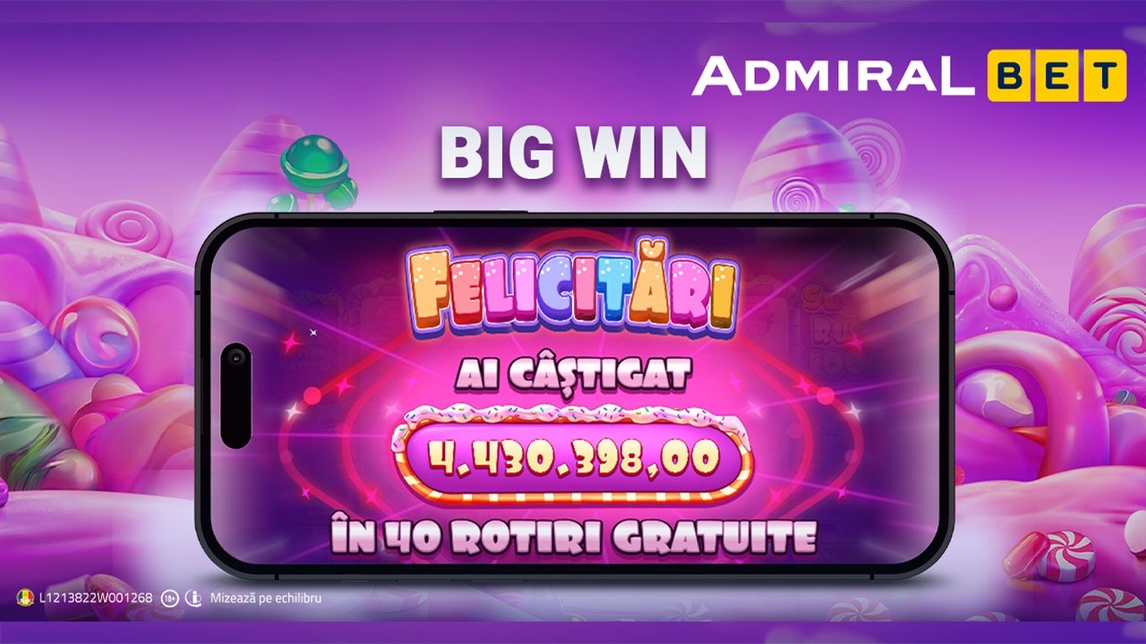 (P) Câștig record pe AdmiralBet, de peste 4,4 milioane lei