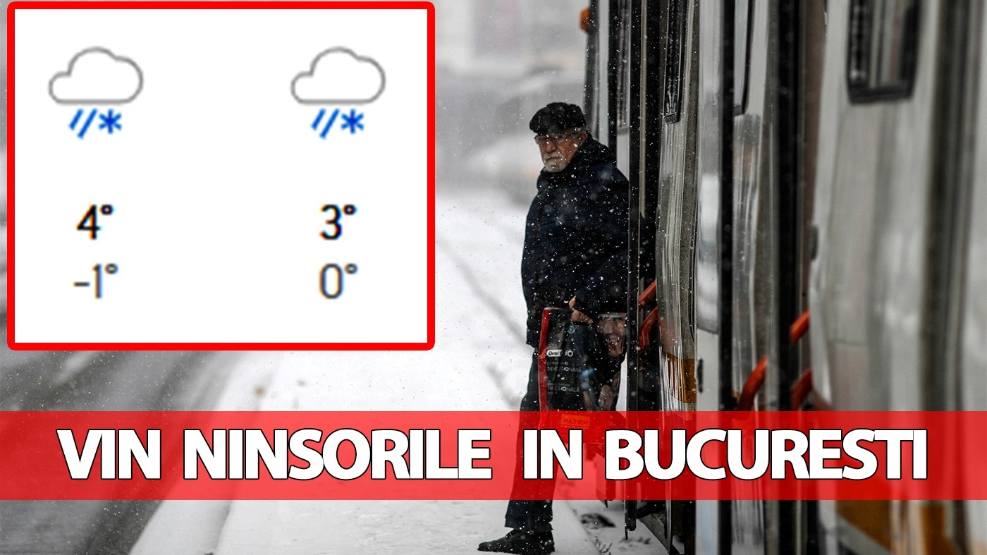 Vin ninsorile în București, mai devreme decât ne așteptam. Pe ce dată ninge, potrivit meteorologilor Accuweather