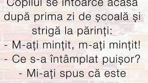 BANCUL DE DUMINICĂ | Micuțul vine nervos acasă după prima zi de școală
