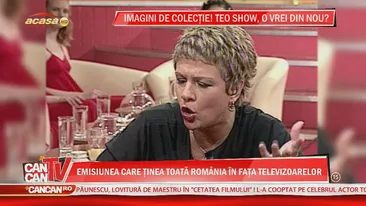 S-a râs cu lacrimi la CANCAN TV! Teo Trandafir, emoţii maxime după ce a văzut imagini de colecţie din cariera ei!