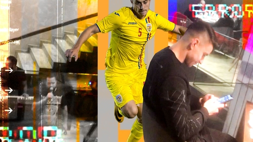 Fotbalistul de națională al lui Rădoi a chefuit cu lăutarii + doi tovarăși în jurul unei frapiere cu rose!