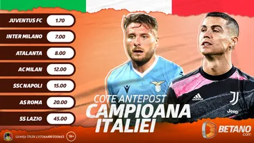 START în Campionatul Italiei! Ce spun cotele Betano despre noua stagiune din Peninsulă