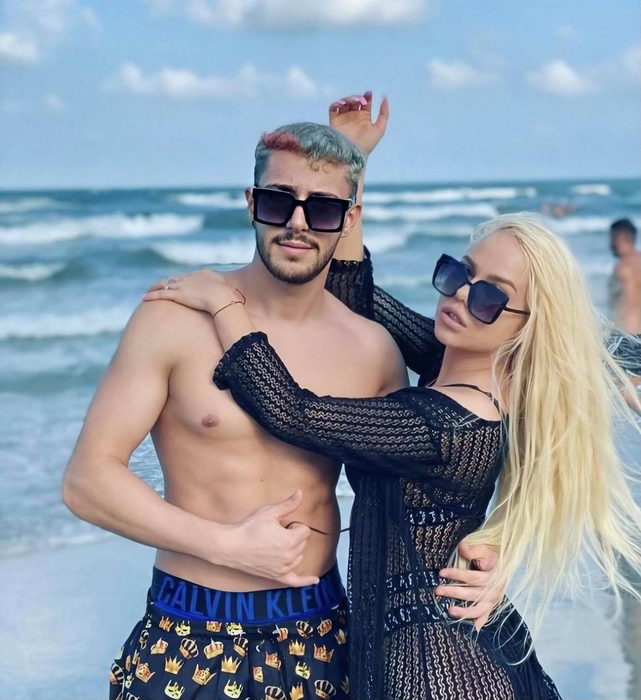 Berna și Philip în vacanță, când încă formau un cuplu