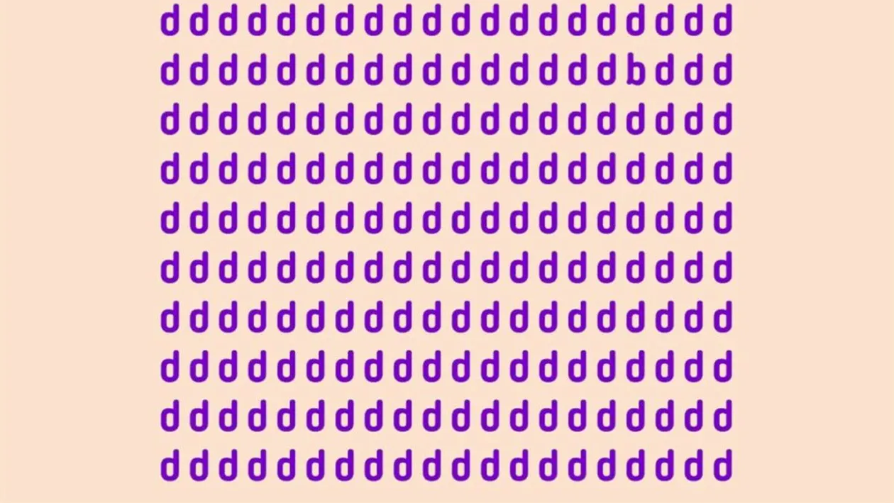 TEST IQ | Nu toate literele din această imagine sunt d. Găsiți-o pe cea diferită!