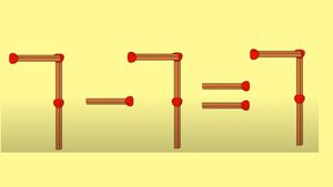 TEST de inteligență cu chibrituri | Mutați un singur băț pentru a corecta 7 - 7 = 7