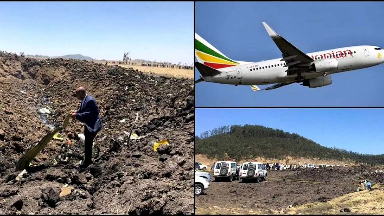 Primele imagini de la tragedia aviatică din Etiopia. Nu există supraviețuitori