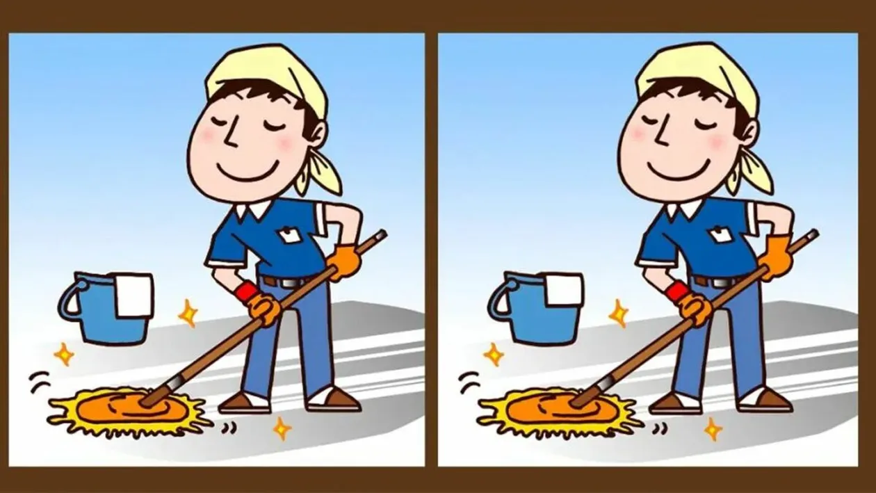 Test de perspicacitate | Identificați 3 diferențe între acești doi oameni de serviciu