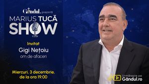 Marius Tucă Show începe miercuri, 3 decembrie, de la ora 19.00, live pe Gândul. Invitat: Gigi Nețoiu