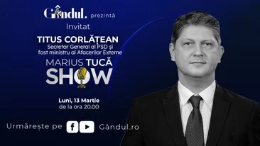 Marius Tucă Show începe luni, 13 martie, de la ora 20.00, live pe gândul.ro