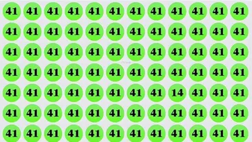 Iluzie optică | Identificați numărul 14 ascuns printre 41. Geniile reușesc în doar 4 secunde!