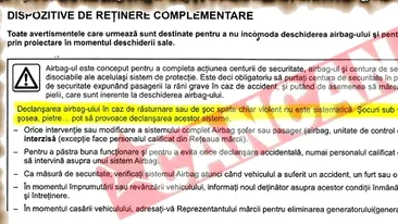 Airbagul Logan poate sari in mers, de la gropi