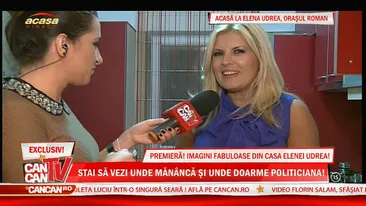 Intră în casa Elenei Udrea! Cea mai sexy femeie din politică şi-a arătat pentru prima dată locuinţa, în exclusivitate la CANCAN TV