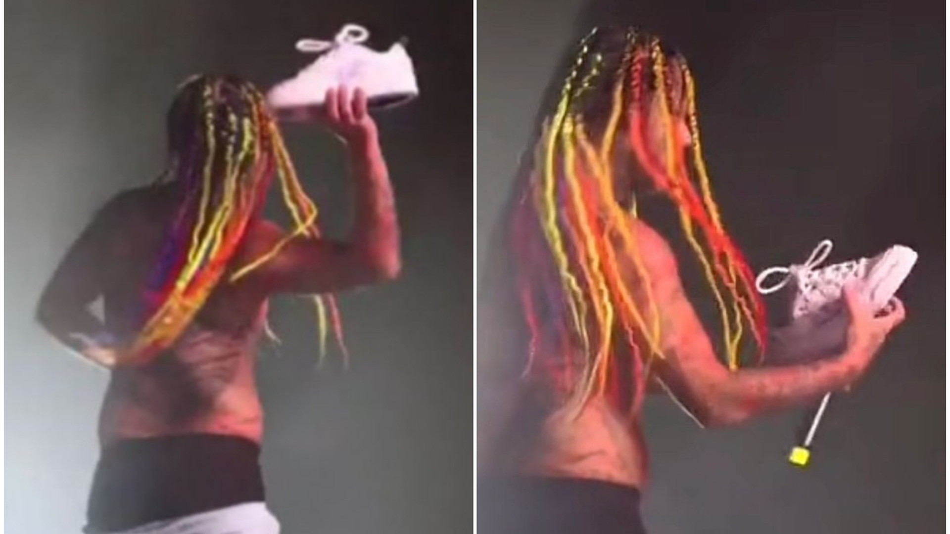 N-o să-ți vină să crezi! Cu cât se vinde pe internet adidasul lui 6ix9ine, aruncat în public la festivalul din Costinești