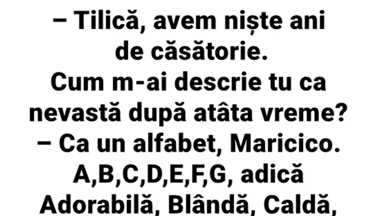 BANCUL ZILEI | Maricica și Tilică fac 10 ani de căsătorie