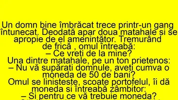 BANC | Un domn bine îmbrăcat trece printr-un gang întunecat