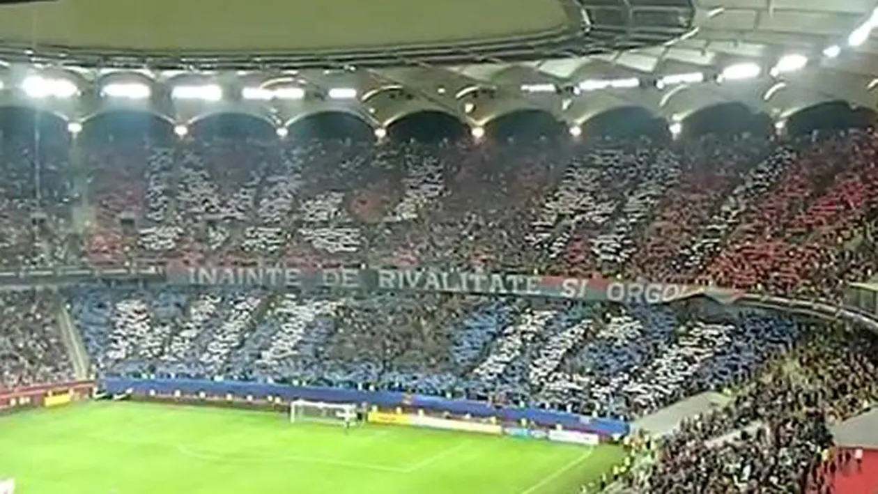 Video fabulos! 50.000 de suflete au scandat Mitica la Puscarie - Coregrafia stelistilor care i-a facut pe dinamovisti sa-i aplaude cu respect- Pe toata National Arena scria MORI MITICa