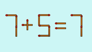 Test IQ cu chibrituri | Mutați un singur băț, pentru a corecta 7 + 5 = 7