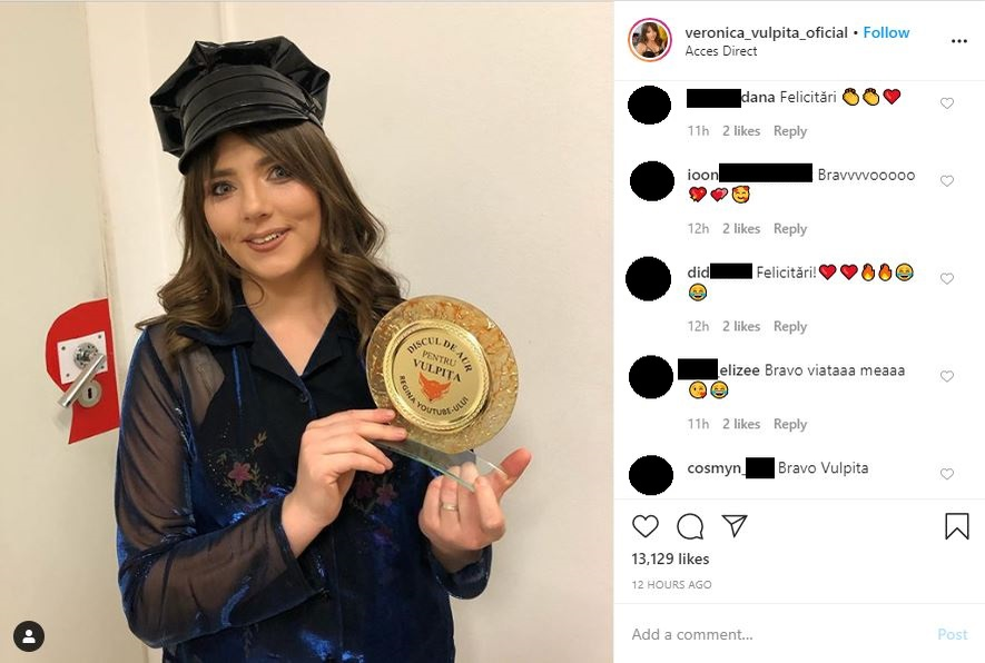 Vulpiţa de la Acces Direct a primit premiul la care nu se aştepta niciodată! Internetul a luat-o razna: “Felicitări”