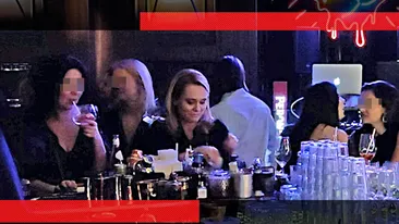 Andreea Esca s-a ”sustras” câteva ore de la domiciliul conjugal... Paranghelie nocturnă în trei cu masa ticsită de cocktail-uri