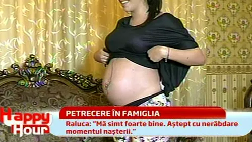 VIDEO Raluca, sotia lui Pepe, isi arata burtica de gravida! Imi este frica de nastere, dar sunt tanara si o sa-mi revin repede!