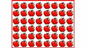 Test de perspicacitate | Un singur măr este diferit de celelalte. Care?