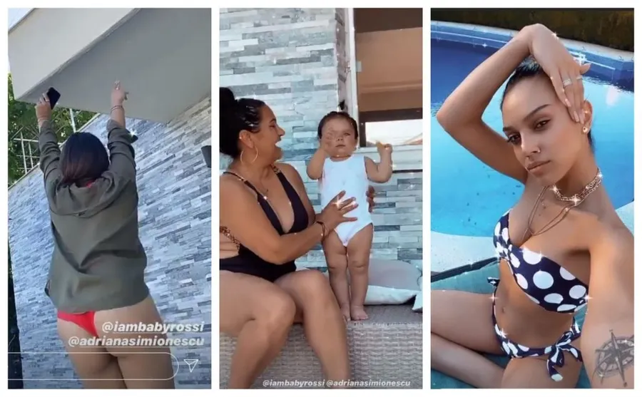 Soția lui Adrian Minune s-a distrat alături de copii și superba ei nepoțică la piscina din curtea casei din Ștefăneștii de Jos, județul Ilfov © Instagram Stories 