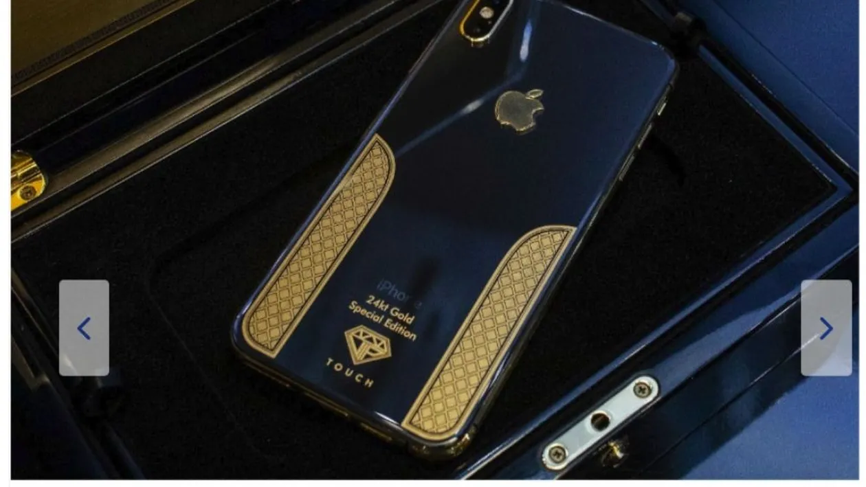 Cum arată telefonul pe care orice ”bombardier” și-l dorește: iPhone placat cu aur de 24 de carate. Are o reducere de 13000 de lei la eMag!