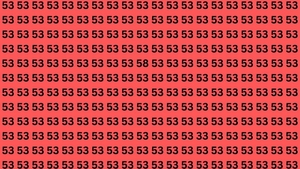 Test de logică | Nu toate numerele din această imagine sunt 53. Două sunt diferite, le puteți găsi?