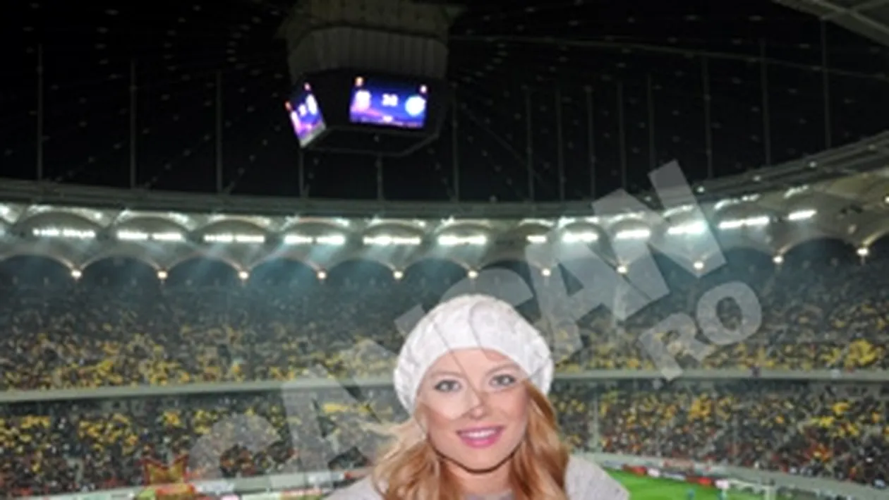 Elena Gheorghe a sustinut Steaua din tribune. Pazea, o gravida in galerie!