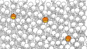 Test IQ de Halloween 2022 | Găsiți fantoma ascunsă printre schelete! Geniile o văd în doar 7 secunde. Tu poți?