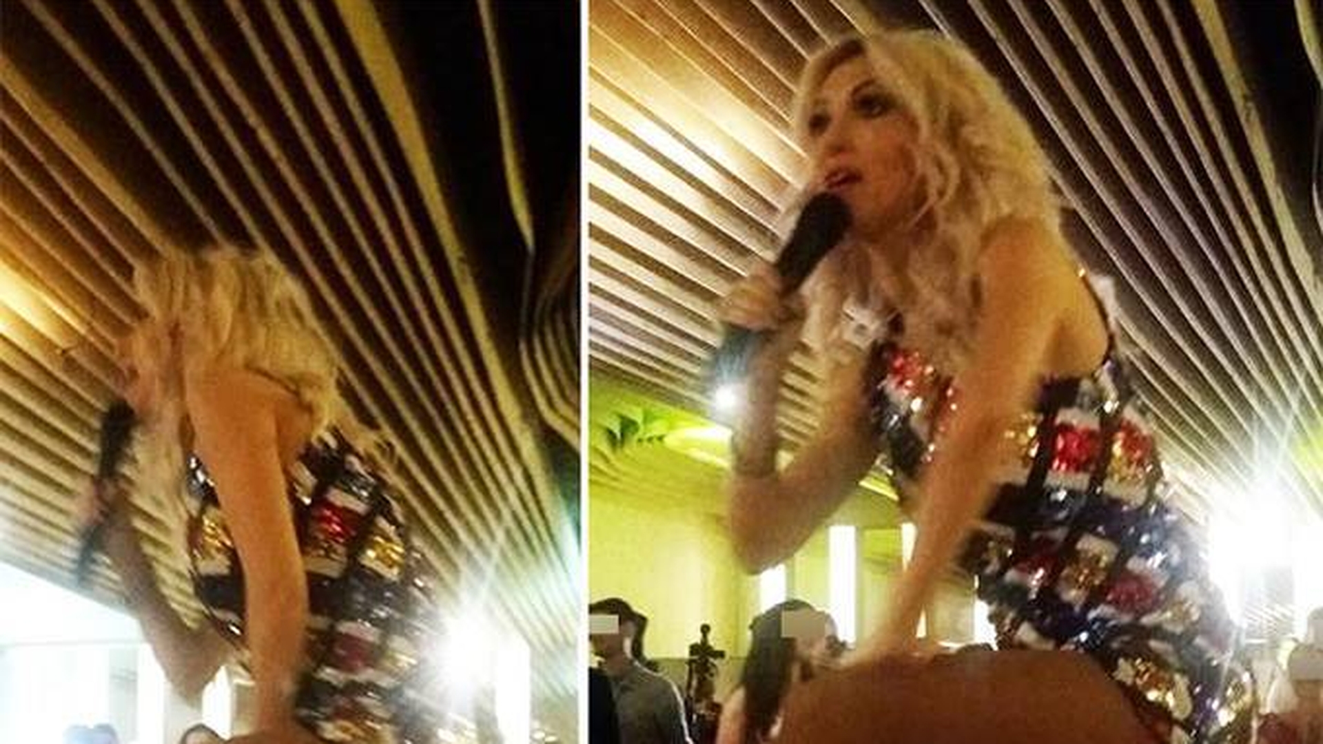 FOTO Oamenii au crezut că nu văd bine! Cum a apărut ANDREEA BĂLAN seara trecută la un eveniment privat! S-a urcat pe o masă, şi-a desfăcut picioarele şi...