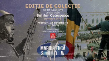 Marius Tucă Show începe miercuri, 28 decembrie, de la ora 20.00, pe gândul.ro