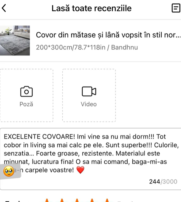 Mihai Bendeac le arată tuturor covoarele lui de pe Temu / Foto: Captură Video