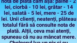 BANC | Chelnerul ardelean și... merele