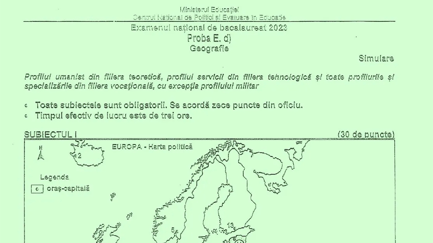 BAC 2023 | Rezolvarea subiectelor + baremul de corectare de la economie, geografie, psihologie, filosofie, sociologie și logică