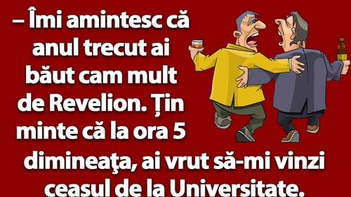 BANCUL ZILEI | De ce să nu exagerezi cu băutura în noaptea de Revelion