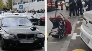 Filmul accidentului de la Apărătorii Patriei! Femeia ucisă pe trecerea de pietoni și-a salvat fetița în ultimul moment