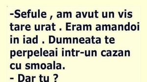 BANCUL ZILEI | "Șefule, am avut un vis tare urât!"