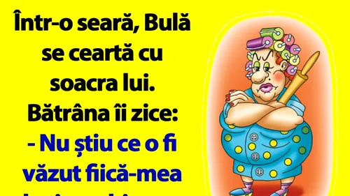 BANC | Bulă se ceartă cu soacra lui