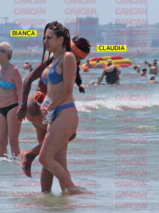 Bianca încerca să-și acopere burtica / (Sursa: CANCAN.RO)