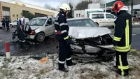 Accident cu șase răniți, la ieșirea din Slobozia spre Urziceni, pe DN2A. Două mașini s-au lovit frontal