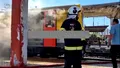 Un tren de călători a luat foc în Gara de Nord din Timișoara. Pompierii au intervenit de urgență