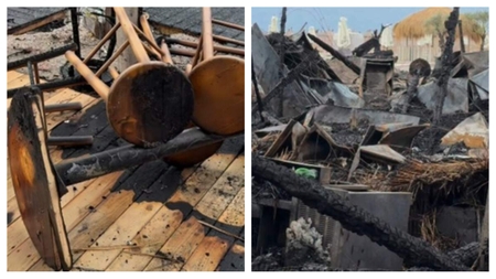 Noapte de foc pe litoral! Două plaje din Mamaia au fost distruse complet de incendiu