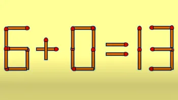 Test IQ cu chibrituri | Mutați un singur băț, pentru a corecta 6 + 0 = 13