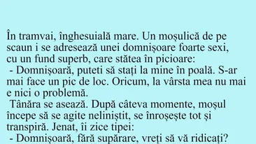 BANC | Domnișoară, puteți să stați la mine în poală!