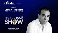 Marius Tucă Show începe miercuri, 21 iunie, de la ora 20.00, live pe gândul.ro. Invitat: Ştefan Popescu