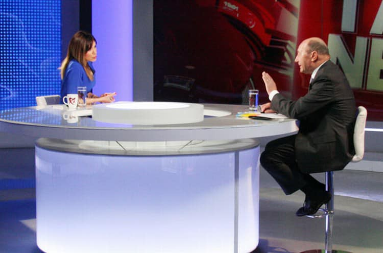 Denise Rifai și invitatul Traian Băsescu