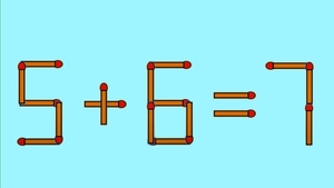 Test de inteligență | Mutați un singur chibrit pentru a corecta 5 + 6 = 7