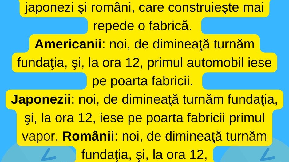BANCUL ZILEI | Concurs între români, americani și japonezi